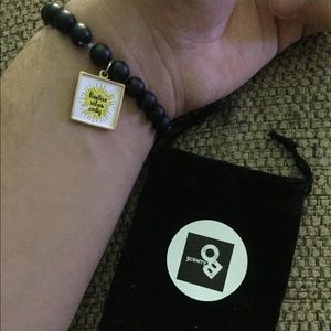 Obscenity Onyx Bracelet Positive Vibes Only